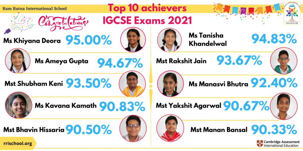 IGCSE Exam Results 2021 RRIS THE HAPPY SCHOOL